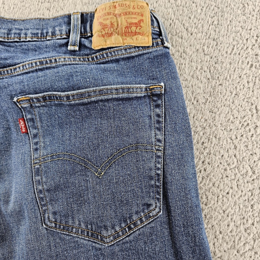 Levis Jeans Mens 38x34 Blue 505 Denim‎ Straight Leg Classic Fit Five Pocket